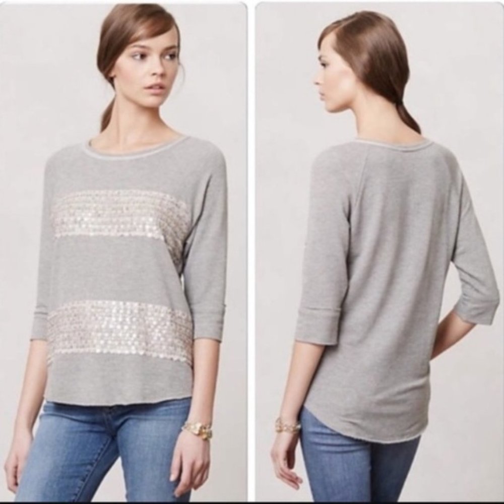 Soft sequined lightweight sweatshirt